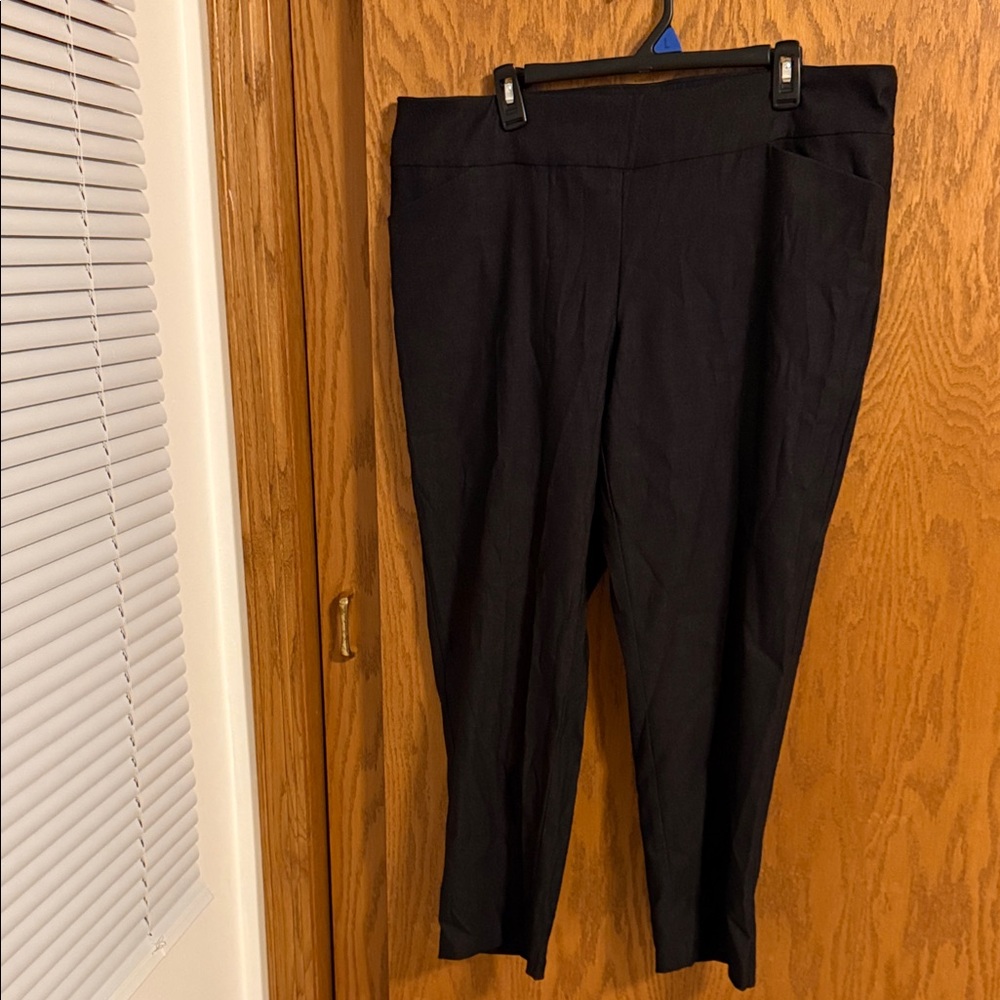 Tribal Black Ankle Pants for Women